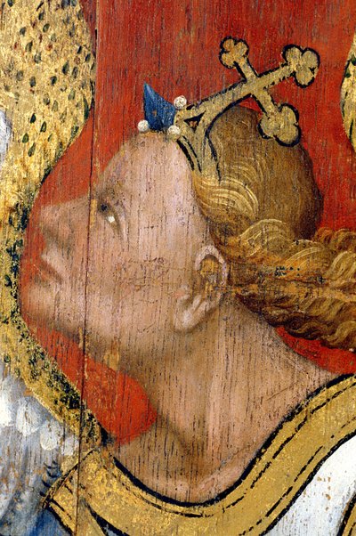 The Donor and the Angel of the Annunciation (detail) - Master of the Hours of Rohan by Unknown